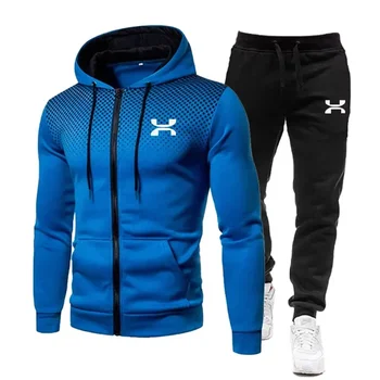 2023 Осенне-зимняя повседневная модная мужская спортивная одежда, одежда для спортзала, костюм для бега, зимний спортивный костюм