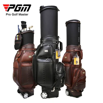PGM Профессиональная телескопическая стандартная сумка для гольфа, сумка для перетягивания мяча, прочная твердая оболочка, многофункциональный набор мячей, кожа из микрофибры QB044