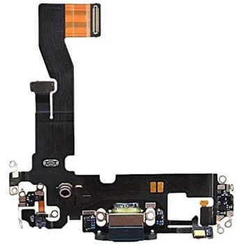 Разъем для подключения зарядного порта, гибкий кабель USB, замена модуля, совместимый с iPhone 12 Pro 6,1 дюйма (черный)