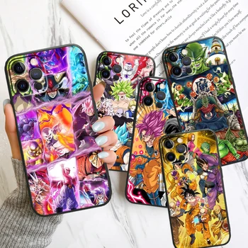 D-Dragon Ball Goku Art для Apple iPhone 14 13 12 11 X XS XR 8 7 6 Pro Plus Max Mini 5 SE, черный чехол для телефона