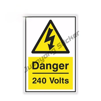 Наклейка для укладки автомобиля, водонепроницаемый Знак опасности высокого напряжения, Электрическое предупреждение, Защитное окно, крышка бампера, царапины, наклейка PVC13x8cm
