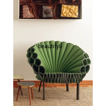 Индивидуальная дизайнерская модель Art Peacock с открытым экраном, кресло для отдыха, кожаное седло в форме дивана для гостиной, балкона, кресла