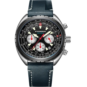 Военные наручные часы Многофункциональный хронограф Пилотные часы Водонепроницаемая функция компаса Мужские 44 мм спортивные кварцевые наручные часы
