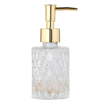 Универсальный диспенсер для мыла Mesa, легко моющийся стеклянный дозатор для мыла, идеально подходящий для кухни и ванной комнаты (золотой)