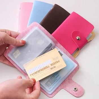 Держатель для визитных карточек, 24 слота, пластины для штампов для дизайна ногтей, органайзеры для сумок, однотонное хранилище карточек для девочек