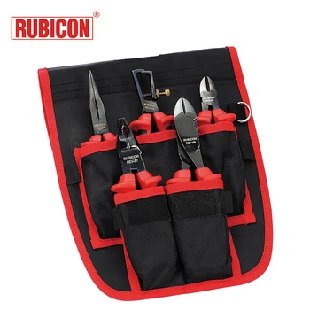 RUBICON Japan Tool, набор плоскогубцев с изоляцией VDE, 5 штук, с сумкой для работы электрика, № REV-05A