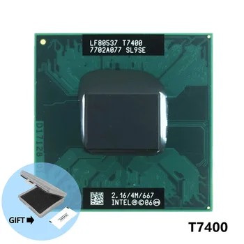оригинальный процессор Intel CPU для ноутбука Core 2 Duo T7400 CPU 4M Socket 479 Cache /2,16 ГГц / 667 / Двухъядерный процессор для ноутбука PGA478