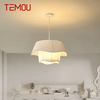 TEMOU Nordic Подвесной Светильник LED Современное Творчество Складки Белый Подвесной Светильник Для Домашней Столовой Спальни Романтический Декор