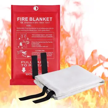 Одеяла для пожаротушения, Огнеупорное складное одеяло для огнестойкости, Кухонный огнетушитель для приготовления пищи, кемпинг