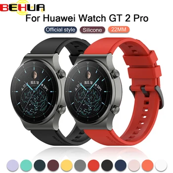 Ремешок BEHUA для Huawei Watch GT 2 Pro Браслет Силиконовый ремешок для часов Huawei GT2 Pro Браслет Сменные аксессуары Correa