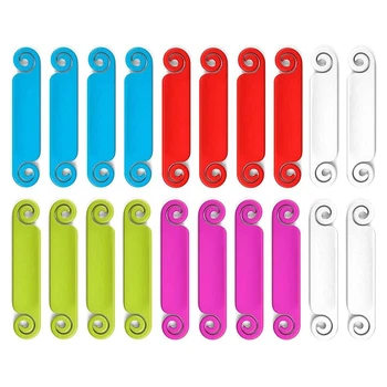 20 Шт кабельных меток, бирки для управления кабелями, Разноцветные этикетки для кабелей, идентификационные бирки шнура для USB-зарядного устройства для компьютера и телефона