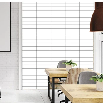 Самоклеящиеся наклейки на стену в скандинавском минималистичном стиле из белого кирпича, водонепроницаемые и маслостойкие Наклейки для кухни, ванной, магазина, гостиной