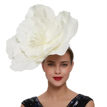 Большая цветочная повязка на голову, реквизит для фотосессии, Большая цветочная шляпа, шляпа-чародейка, прямая доставка