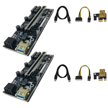 Видеокарта V011 PRO PCI-E От 1X до 16X USB3.0 60 см С Графическим Райзером И 10 Твердотельными Конденсаторами Для майнинга Bitcoin GPU