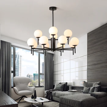 Современный потолочный подвесной светильник, люстра E27, подвесной светильник для спальни, столовой, гостиной, домашнего декора, внутреннего освещения