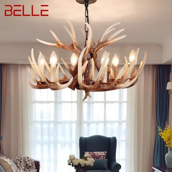 Современные люстры BELLE, креативные светодиодные подвесные потолочные светильники с оленьими рогами для домашнего декора столовой