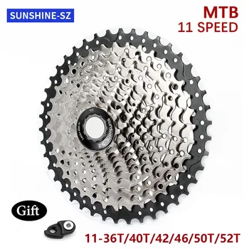 SUNSHINE-SZ MTB 11 velocidade велосипедная кассета mtb roda livre roda dentada 36t 40t 42t 46t 50t 52t para shimano