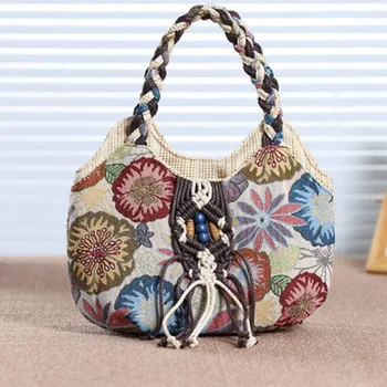 Модная женская сумка в этническом стиле, тканые сумки в стиле Юньнань, маленькая сумочка для путешествий, сумка на плечо для отпуска