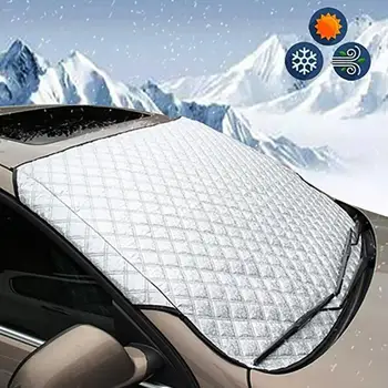 Снежный покров на лобовом стекле автомобиля, защита от замерзания зимой, защита от льда, солнцезащитный козырек